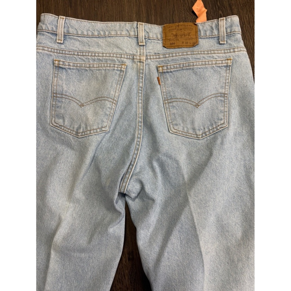 Vintage Mens Levi's 550 Orange Tab 1993 Made In USA 38x30 Light‎ Wash